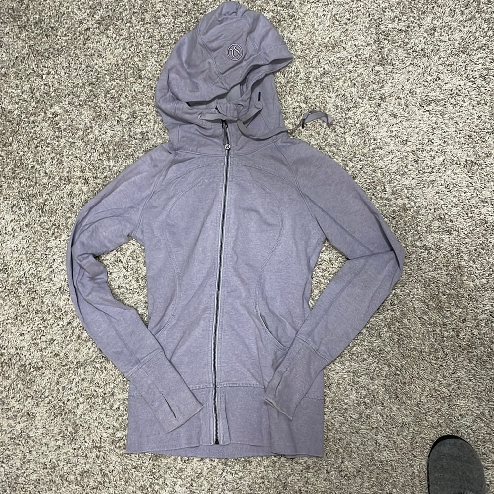 Lululemon scuba full-zip hoodie - size 6 - grey-purple